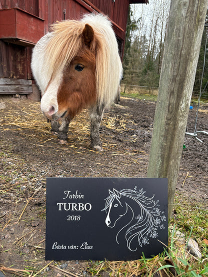 Personlig boxskylt i aluminium - Porträtt