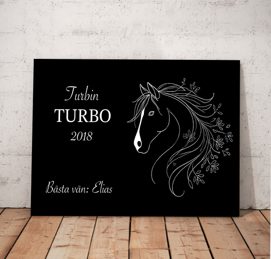 Personlig boxskylt i aluminium - Porträtt