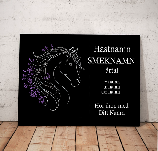 Personlig boxskylt i aluminium - Basic